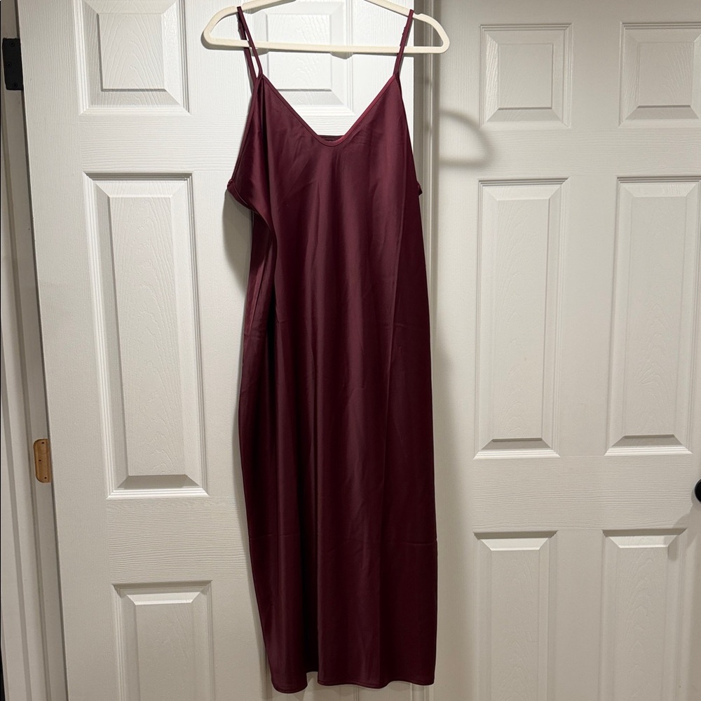 Banana Republic Burgundy Midi Slip Dress